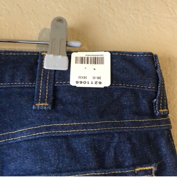 New Mens Jeans Carhartt Denim Straight Leg Blue Jeans Men’s Size 38X32 - Picture 12 of 13